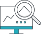 Quality inspection icon representing project monitoring and final delivery process